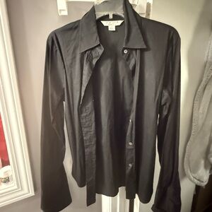 Casual Corner Black Button-Up Blazer